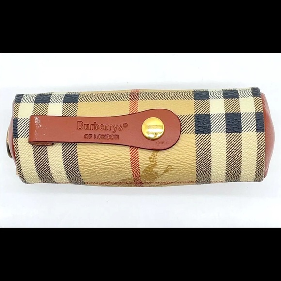 Auth Burberry Nova Check Brown Golf Ball Pin Marker Pouch with box - Picture 8 of 11
